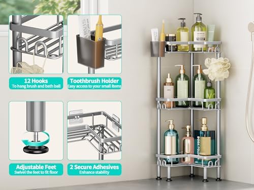 HapiRm Standing Shower Caddy Corner - Image 2