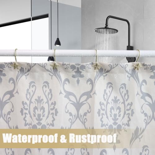 Decorative Shower Curtain Hooks, Rustproof Metal Starfish Shower Curtain Rings - Image 4