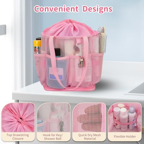 Shower Caddy Portable for College Dorm Room Essentials, Hanging Shower Caddy - Image 6