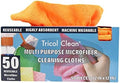 Tricol Clean 50PK Profesional Resuable Lint Free Microfiber Edgeless Cleaning by TricolClean