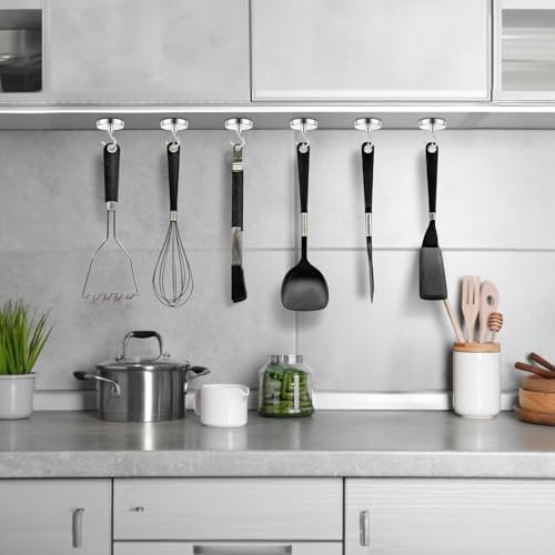 Grtard 8 Pcs Silver Magnetic Hooks Heavy Duty, 120 LBS Strong Magnet Hooks - Image 6