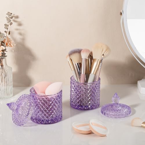 rejomiik 2 Pack Qtip Holder Apothecary Jars - Image 5