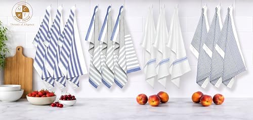Pack of 12 Cotton Kitchen Towels Set, Dish Towels, Cleaning Rags, Kitchen Dish - Image 2
