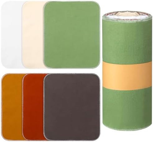 36 Pack Reusable Paper Towels Roll Cleaning Cloth, Earth Tone by Noveread