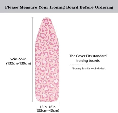 Pink Leopard Ironing Board Cover Table top Ironing Board Cover Full Size Scorch - Image 5