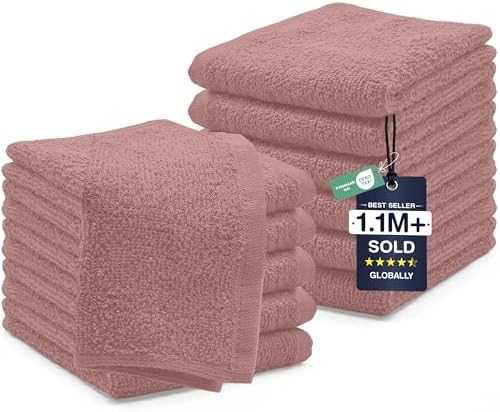 DAN RIVER 12 Pack Cotton Wash Cloths Set by DanRiver