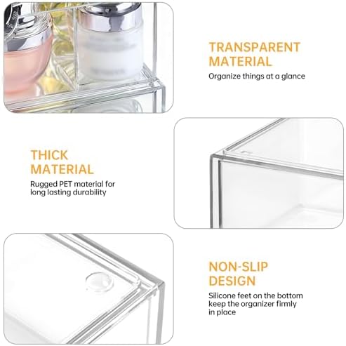 PAVSTINE Medicine Cabinet Organizer 3 Pack, Plastic Stackable Storage - Image 4