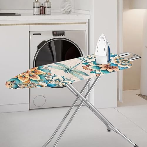 DISNIMO Boho Floral Dragonfly Ironing Board Cover and Pad 15x54 Standard Size - Image 2