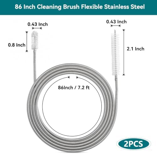 2-Pack 86 Inch Double-Ended Flexible Drain Brush - Image 2