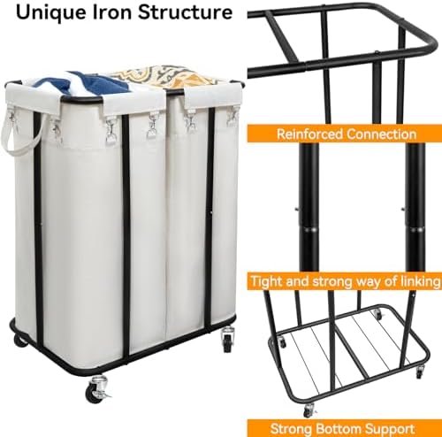 WOWLIVE Double Laundry Hamper - Image 5
