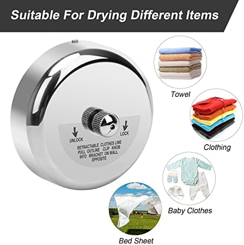 Stainless Steel Retractable Clothesline Outdoor, Shower Laundry Line Indoor - Image 5