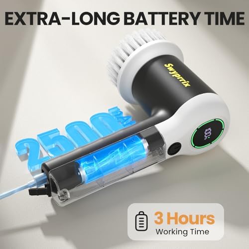 Electric Spin Scrubber for Bathroom and Shower Cleaning SD-CTB02 - Image 5