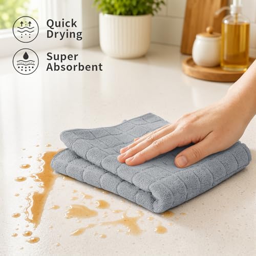 Kitinjoy Premium Kitchen Towels, Large 100% Cotton Terry 390 GSM Kitchen Hand - Image 3
