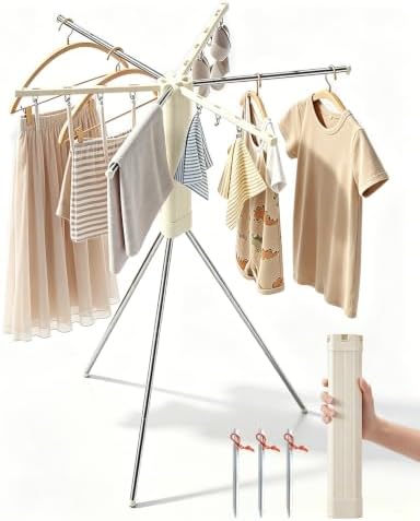 Foldable Tripod Clothes Drying Rack by Unknown