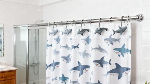 12pcs Shark Shower Curtain Hooks Decorative Shower Curtain Hangers Cute - Image 4