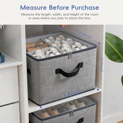 Shoe Organizer Box 2 Pack, Shoe Storage Organizer - Image 2