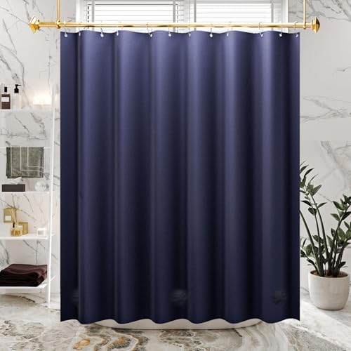 AmazerBath Navy Blue Shower Curtain, Thick PEVA, Heavy Duty Waterproof 72x72 - Image 7