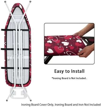 Heart Cute Ironing Board Cover Romantic Standard Size 15″x54″ Ironing Board - Image 4