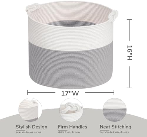 Goodpick Large Woven Rope Toy Storage Basket - Image 5