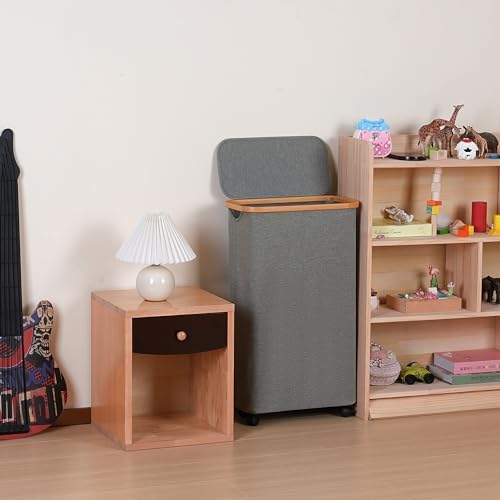 Slim Laundry Basket with Wheels, Narrow Hampers - Image 5