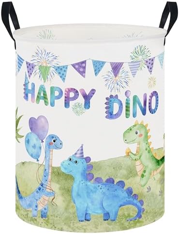 62L Kids Colorful Dinosaur Waterproof Laundry Hamper by NTAOHAMPER