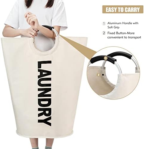 Maxsilan 90L Large Laundry Basket Bag, Collapsible Tall Hamper - Image 5