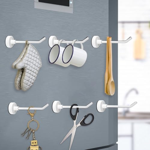 XIHIRCD 6pcs Magnetic Hooks, 1.7lb 3 Inch Long Cruise Cabins Hooks - Image 5