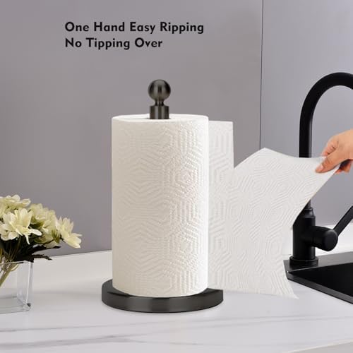 Kalitro Paper Towel Holder Countertop, Standing Paper Towel Roll Holder - Image 2