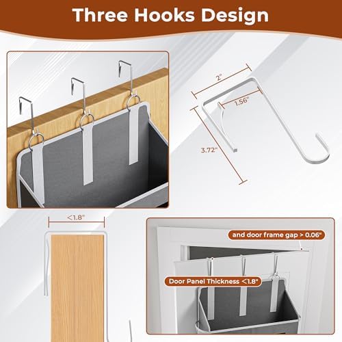 2 Pack 5 Tier Over the Door Organizer - Image 4