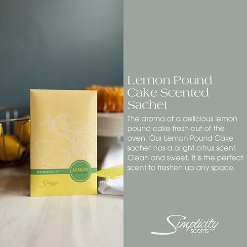 Lemon Poundcake Scented Sachets Pack of 3, Everyday - Image 2