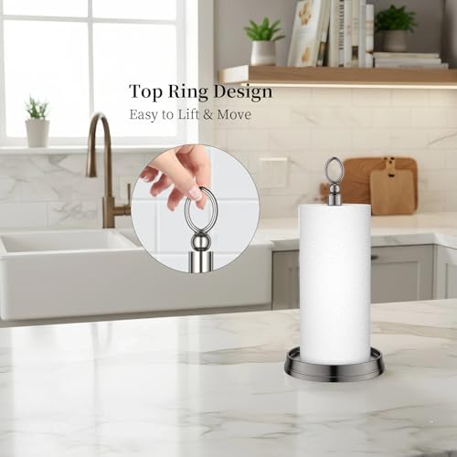 KASUNTO Paper Towel Holder Countertop Standing Paper Roll Holder, Paper Towel - Image 2