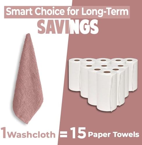 DAN RIVER 24 Pack Cotton Wash Cloths Set - Image 6