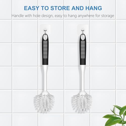 SetSail Dish Brush with Handle, 3 Pack Stiff Bristles Dish Scrubber - Image 3