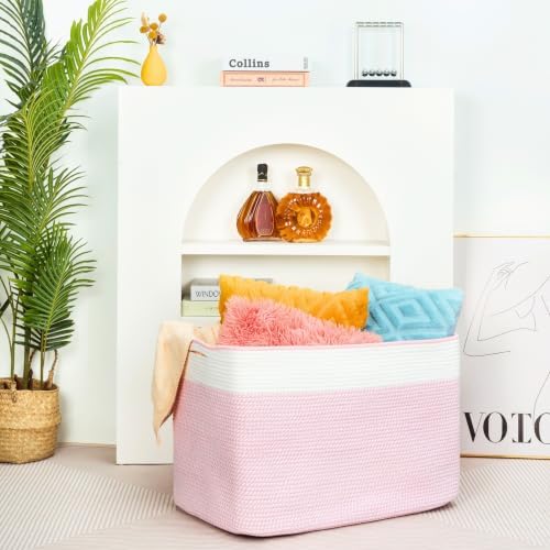 MINTWOOD Design 112L Extra Large Blanket Basket Holder Living Room, Dog Toy - Image 6