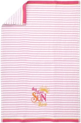 Ritz 2-Piece Cotton Velour Bathroom Hand Towel Set, Embroidered Hey Sunshine - Image 6