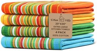 Urban Villa Kitchen Towels Cotton Dish Towels 20”x30” Multi by CottonTrends