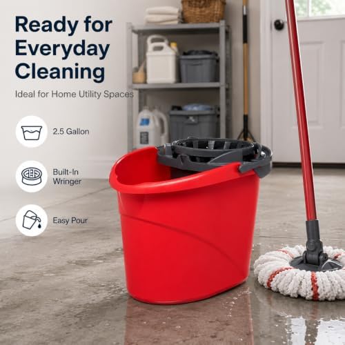 Quick Wring Hands-Free Mop Bucket – 2.5 Gallon - Image 6