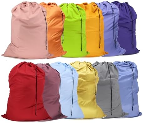Extra Large Laundry Bag 30"x40" 12 Pack Mixed Color by YETHAN