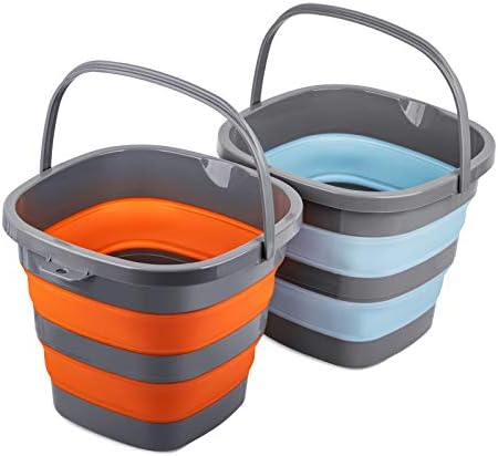 2 Pack Collapsible Plastic Bucket by Tiawudi