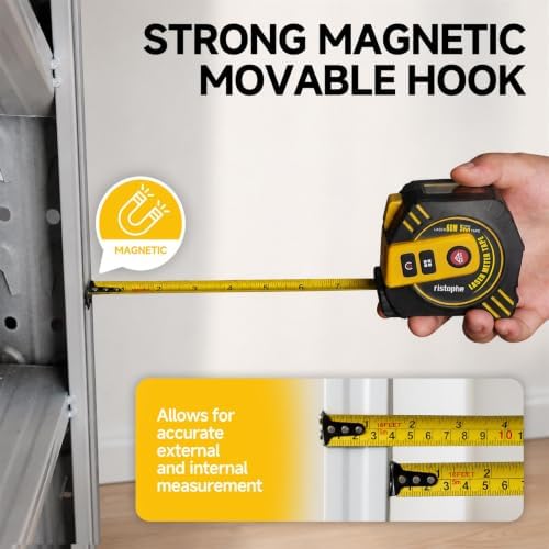 2-in-1 Laser Tape Measure, 197Ft Rechargeable Laser Measuring Tool & 16Ft - Image 6