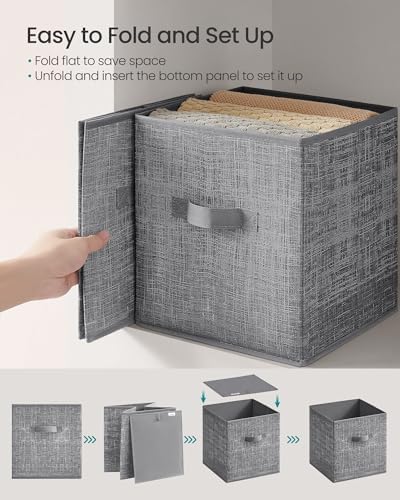 SONGMICS Storage Cubes, 11-Inch Foldable Closet Organizers - Image 6