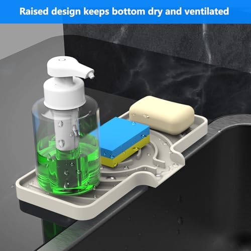 Sponge Holder for Kitchen Sink, Dish Sponge Holder Soap Tray - Image 4
