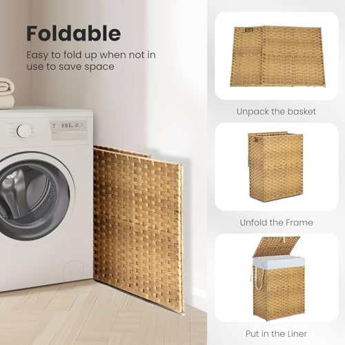 DUMOS Woven Laundry Basket - Image 4