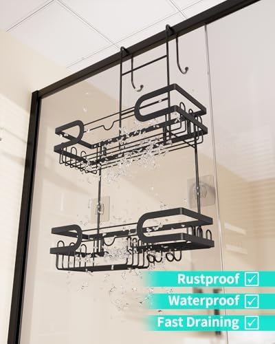 HapiRm Hanging Shower Caddy Over the Door - Image 3