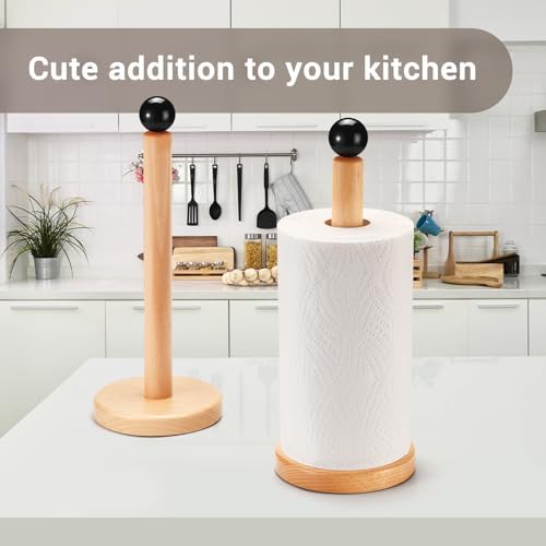 Paper Towel Holder, Wooden Kitchen Roll Stand - Image 2