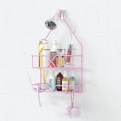 TreeLen Pink Shower Caddy Over Shower Head, Gift by TreeLen