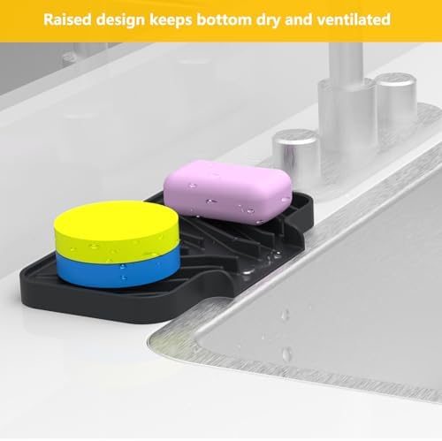 JOOKK Sponge Holder for Kitchen Sink, 7.9"×4" Soap Tray - Image 3