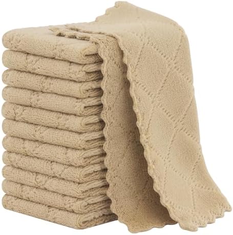 Homaxy Super Soft 12 Pack Coral Velvet Dish Cloths by Homaxy