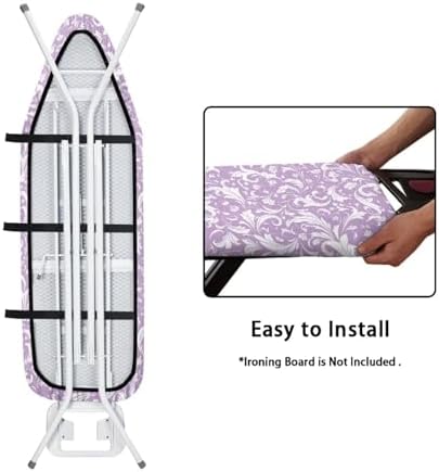 Damask Floral Ironing Board Cover, Modern Aesthetic Art - Image 4