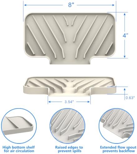 Sponge Holder for Kitchen Sink, Dish Sponge Holder Soap Tray - Image 5
